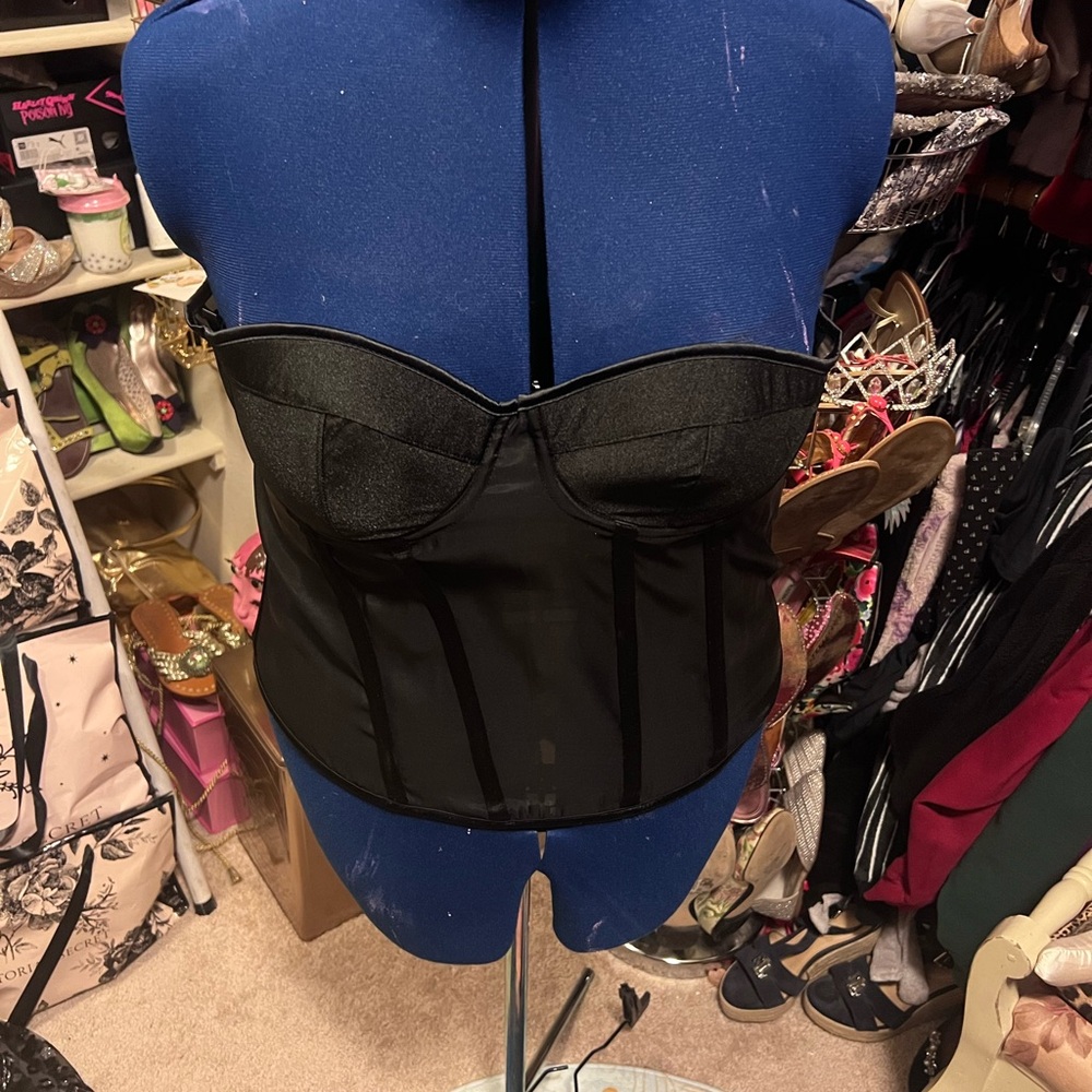 Elegant Black Bustier Top